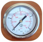 Манометр давления глицериновый с торцевым подключением DN 63, G1/4” 0-040Bar (0-4MPa)