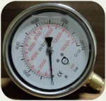 Манометр глицериновый (радиальный) DN 100, G1/2” 0-1000Bar (0-100MPa) “Bart”