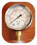 Манометр глицериновый (радиальный) DN 100мм, G1/2” 0-160Bar (0-16MPa)