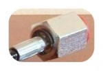 Ниппель под шланг DN04 c несъёмной гайкой (резьба для манометра 1/4" BSP)