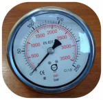 Манометр глицериновый (торцевой) DN 100, G1/2” 0-250Bar (0-25MPa) “Bart”